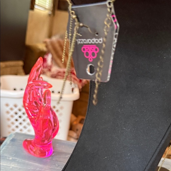 Paparazzi Gold Key Necklace and Matching Earrings - Picture 3 of 6